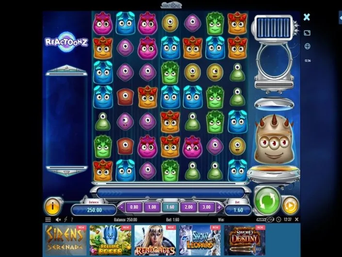 Fantasino Casino Spielautomaten-Auswahl im Lobby-Bereich